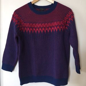 J Crew Fair Isle with Mini Pom-Pom details